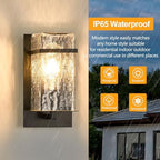 2-Pack Outdoor Wall Sconce,Black Waterproof Exterior Lighting - Image 5