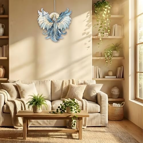 Guardian Angel Acrylic Suncatcher Size 10 inches, Stained Glass Effect Window Hanging Ornament, Garden Decor, Gift for Girlfriend Wife Women Teacher - Image 6