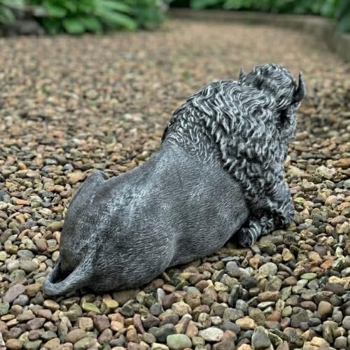 OLOMA Sitting Bison Garden Statue Concrete Outdoor Buffalo Handmade Sculpture Yard Decor Patio Lawn Ornament Cement Wildlife Animal Accent Rustic Farmhouse Gift Realistic Bison Sculpting - Image 7