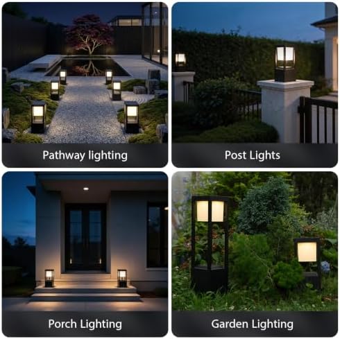 Solar Floor Lamp Outdoor Waterproof, 13.7" H 4-Pack - Image 7