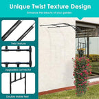 Twira Half Garden Arch Trellis, 7.9FT Tall Pre-Assembled Metal Arbor Black - Image 3