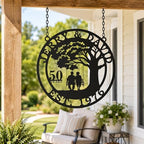 Personalized 50th/70th/60th/40th/30th/25th/1st Anniversary Wedding Gifts for Couples, Golden Wedding Keepsake Gift for Parents, Custom Anniversary Decoration(Syle 20) - Image 5