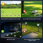 Solar Ground Lights Outdoor, 12 Pack Solar Lights Outdoor Waterproof White - Image 4