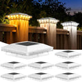 Brightever 4x4 Solar Post Cap Lights, 8 Pack White Solar Post Cap Lights by Brightever