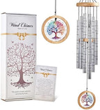 Memorial Wind Chimes for Outside 34" Tree of Life Wind Chime Outdoor for Garden Porch Decor Memorial Bereavement Sympathy Gift for Loss of Loved One Mom Dad Grandpa Grandma Friends by Unknown