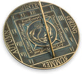 Season Cycle Sundial Solid Brass with Verdigris Highlights 10 Inch Diameter by Unknown