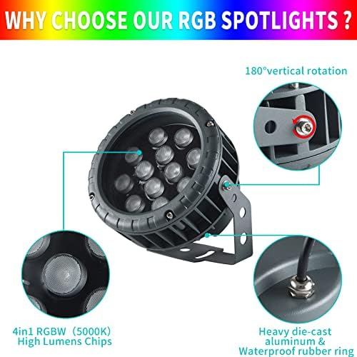 48W Wall Washer LED Lights, RGB 5000K Daylight Color Changing Wall Washer Light with Remote,IP65 Waterproof Outdoor LED Light Bar Suitable for Patio,Landscape Lighting Projects - Image 2