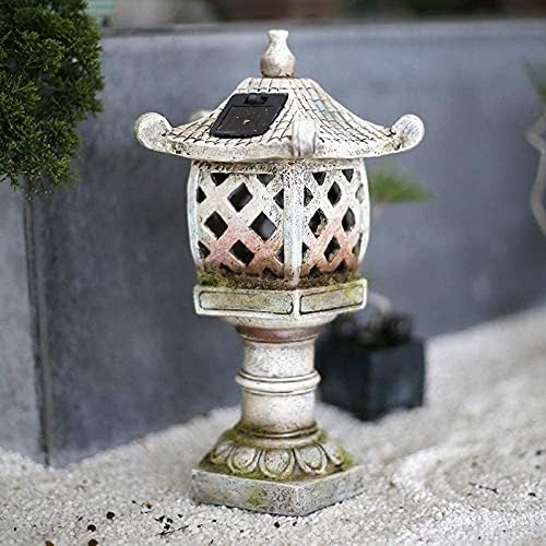 Buddha Statue,Japanese Solar Pagoda Garden Lantern Yard Zen Decor Lawn Patio Deck Art Outdoor Statue Home Decoration,B+30cm by Unknown