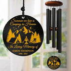 Personalized Camping Memorial Wind Chime – Custom Name & Years in Loving Memory Tribute – Sympathy Gift for Campers – Remembrance Windchime for Bereavement Support and Comfort for Family & Friends by AlpadilCo