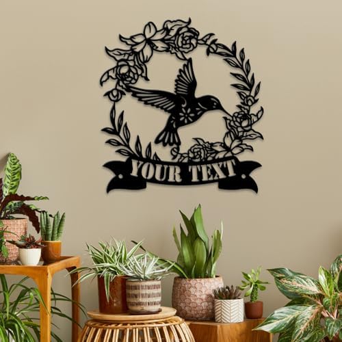 MeMate Personalized Garden Metal Signs Outdoor Décor, 8" - 24" Garden Signs Metal, Hummingbird Flowers Garden Signs to Personalize, Shed Shed Sign, Rustic Plaque - Image 7