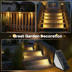 BKBB PPBB Solar Step Lights for Outside, Solar Stair Lights Outdoor Waterproof, Deck Step Lights for Fence, Patio, Yard, Porch, Front Door, Sidewalk, Garden, Patio Decor (6, Warm White) - Image 2