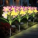 4 Pack Lily Solar Path Lights, IP65 Waterproof (Multicolor butterfily) by Unknown