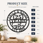 Personalized Anniversary Wedding Gifts,Personalized 25th Anniversary Wedding Gifts for Couple Parent Husband Wife, Custom Anniversary Metal Plaque - Image 5