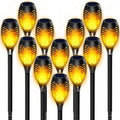 Solar Torch Lights Outdoor, Garden Pathway Lights, LED Flickering Flame, IP44 Waterproof Landscape Lighting (Outdoor Flame lights-12 Sets) by Unknown