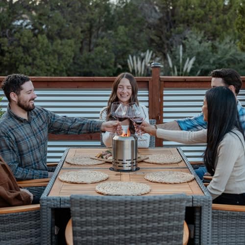 Sylvesta XL Tabletop Fire Pit – Smokeless Firepit 9" with Premium Carry Bag, Fire Pit Mat, Stainless Steel Lid, Removable Ash Tray, Fire Poker – Portable Fire Pit for Camping, Outdoor, Home & Patio - Image 4