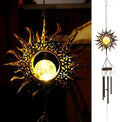 Sun Wind Chimes, Metal Wind Chimes, Waterproof Anti-Corrosion, Solar Wind Chime, Wind Chime for Outside/Window/Door/Garden/Outdoors, Gifts for Girl/mom/Friend. (Sun) by Unknown
