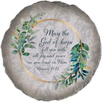Magnolia Garden 10-Inch Romans 15:13 Scripture Decorative Stepping Stone – May the God of Hope Resin Garden Tile – Botanical Eucalyptus Religious Outdoor Accent by DicksonsGifts