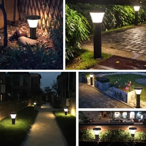 10W Rustproof & Waterproof Aluminum Cylinder Bollard Lights with PC Shade - Wired Modern Landscape Pathway Lights for Lawn, Courtyard & Garage - Image 6