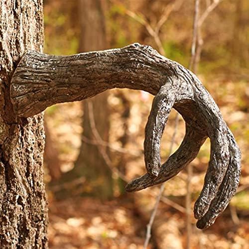 Halloween Decoration Tree Bark Monster Yard Decor, Halloweens Face Props, Bark Face Tree Person Decoration for Garden and Halloween, Outdoor Scary Spooky Facial Hanging Ornament (Set) - Image 3