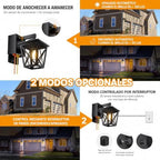 Ehaho Porch Light with GFCI Outlet Aircraft Grade Aluminum Alloy Black 2PCS - Image 4