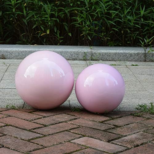 10 inches Gazing Ball,Pink Stainless Steel Garden Sphere,Seamless Polished Reflective Smooth Mirror Garden Globe,Colorful Addition for Photography Garden Home Decorate - Image 3