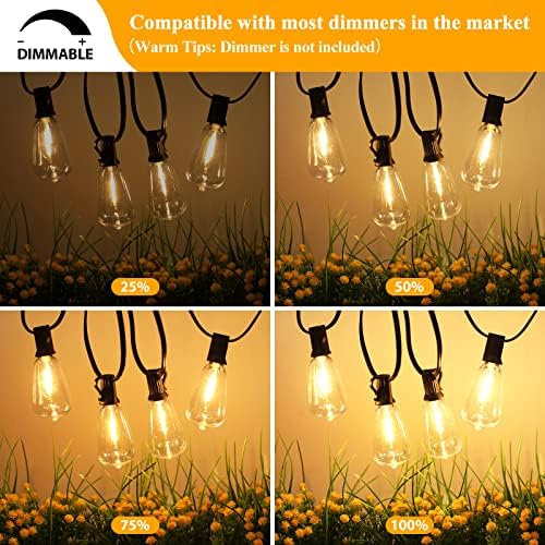 Brightever 100FT Outdoor String Lights 52 Bulbs, Waterproof Patio Lights - Image 4