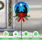 WAIU Solar Powered Nativity Scene Garden Stake, Waterproof Outdoor Christmas Patio Decor - Image 3