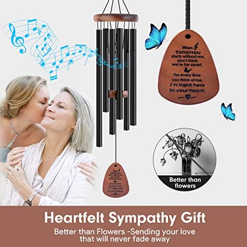 YOUNTASY Sympathy Wind Chimes , Bereavement/Memorial /Sympathy Gift in Memory of Loved One Loss of Mother Father Condolence Remembrance 32 Inch - Image 2