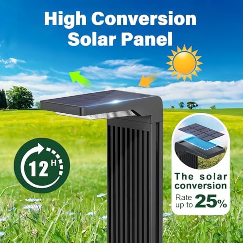 COXSENI Solar Pathway Lights Outdoor Warm/Cool White, 6Pack - Image 3