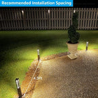 LEONLITE 6-Pack 3W LED Low Voltage Path Lights Aluminum 3000K Black - Image 6