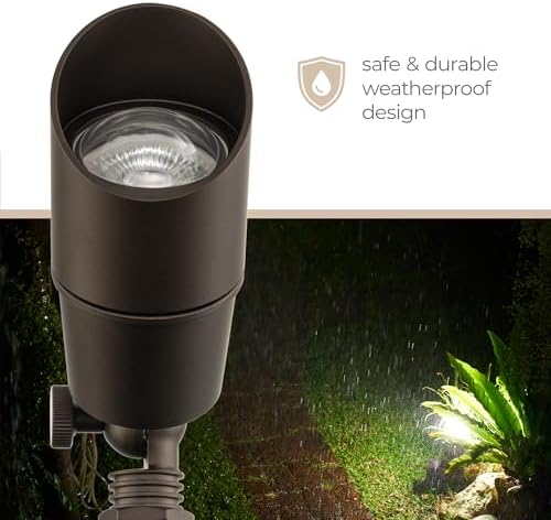 Amped Landscape Lighting 12V Accent Spot Light with MR16 Socket in Bronze Powder Coated Aluminum - Image 4