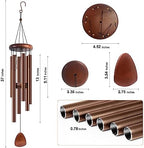 Bursvik 37" Aluminum Wind Chimes for Outside (Coffee), Patio Zen Decor Gift - Image 2