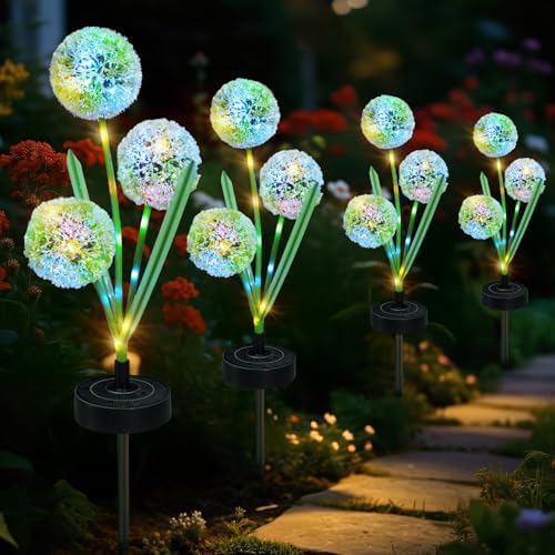 Solar Lights Outdoor, Dual Use Flower Lights with 40H Runtime by Unknown