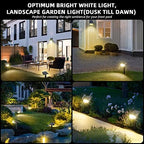 LEREKAM 3 Brightness Modes Solar Outdoor Lights, 360 Degree Adjustable Lighting Angle with 40 LED's, Spotlights Outdoor Waterproof Auto On or Off Solar Garden Lights 8 Pack - Image 7