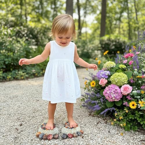 Outdoor Stepping Stones 2-piece Set - Garden Decoration Artificial Pebbles - Image 5