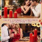 Retisee 3 Pcs 6/8/12" Christmas Flameless LED Candle Decoration for Home - Image 3