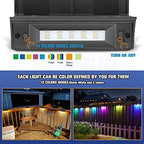 VOLISUN Solar Deck Lights Outdoor 4 Pack, 1800mAh Long Lighting Time - Image 2