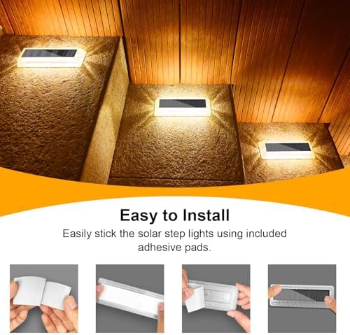Lacasa Solar Deck Lights 8 Pack, Solar Light Outdoor Waterproof - Image 3