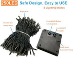 KAQ 2pack 500LED Solar String Lights Outdoor Waterproof Cool White - Image 5
