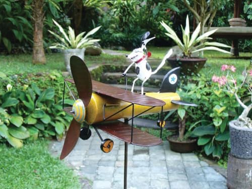 Spike Dog Aviator Whirligig Sculpture - Image 2
