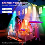 RGBCW LED Floodlight Outdoor 100W,Smart Colour Changing Wall Washer With APP Control/Music Sync/Timer/Dimmable/500W Equivalent/IP66 Waterproof Disco Light For Party,Garden,Halloween(4pcs,100W) - Image 4
