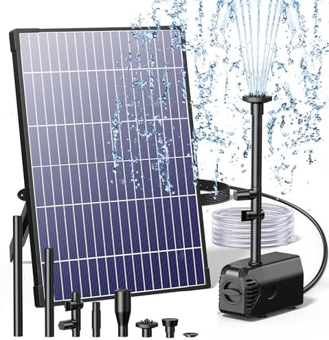 Biling 12W Solar Pond Pump Dry-Run Protection Quiet Fountain Pump Bird Bath by biling