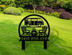 Personalized Camper Signs, Custom Camper Yard Sign, Hanging Camping Sign, Camper Metal Decor, RV Decor, Custom Campground Sign, Campground Present, Dad's Present - Image 4