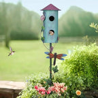 BAYN 57” Metal Bird House Stake for Outside Decorative - Image 3