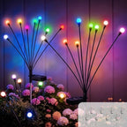 Solar Firefly Lights Outdoor Waterproof Adjustable Height, Multicolor 8Pack by Unknown