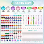 UFU 192Pcs DIY Fairy Wand Beaded Garden Stakes Kit, Decorative Garden Stakes with Colorful Crystal Pendants, Outdoor Fairy Garden Accessories, Beadable Items for Decor, Gifts & Craft (10 in) - Image 3