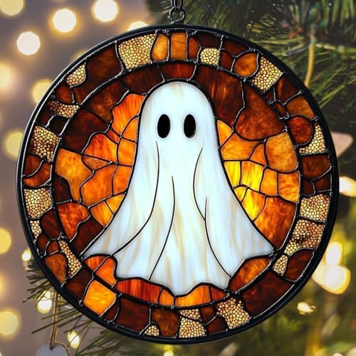Cute Ghost Halloween Mosaic Acrylic Suncatcher - Image 6