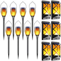 Solar Flame Lights Outdoor, Upgraded Flickering Flames Solar Torch Light, LED Waterproof Auto On/Off Dusk to Dawn Christmas Landscape Decor Lighting for Garden Yard Patio by LazyBuddy