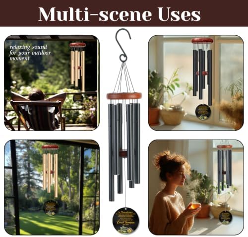 Tractor Memorial Wind Chime Personalized, Custom Name Farmer Sympathy Gift, in Remembrance Farm Life Gift, Bereavement Outdoor Windchimes Garden Decor Soothing Tones - Image 2