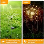 Solar Fireworks Lights Outdoor Garden 150 LEDs 6 Pack Warm White - Image 6